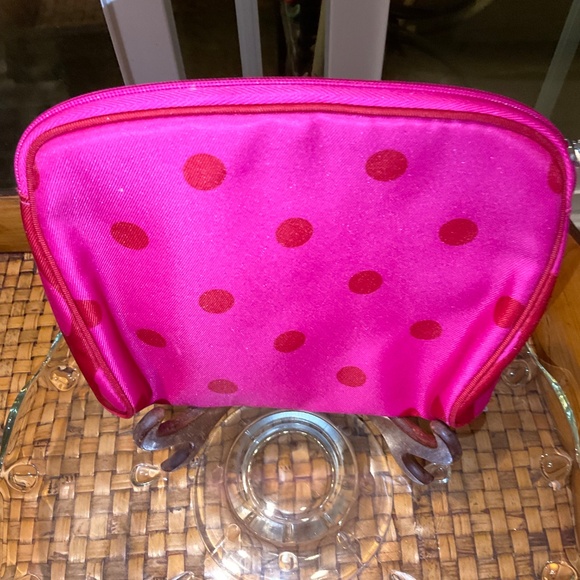 Kate Spade New York x Clinique Hot Pink Polka Dot Cosmetic Case NWOT - Picture 2 of 6